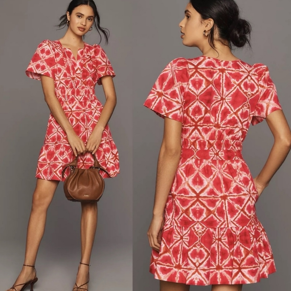 Anthropologie Coral Somerset Dress | Size XL - NWT